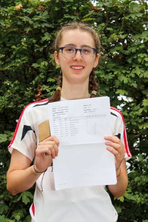 Evie Harms has used her outstanding A Level grades including an A* in Physical Education to secure a place at Birmingham